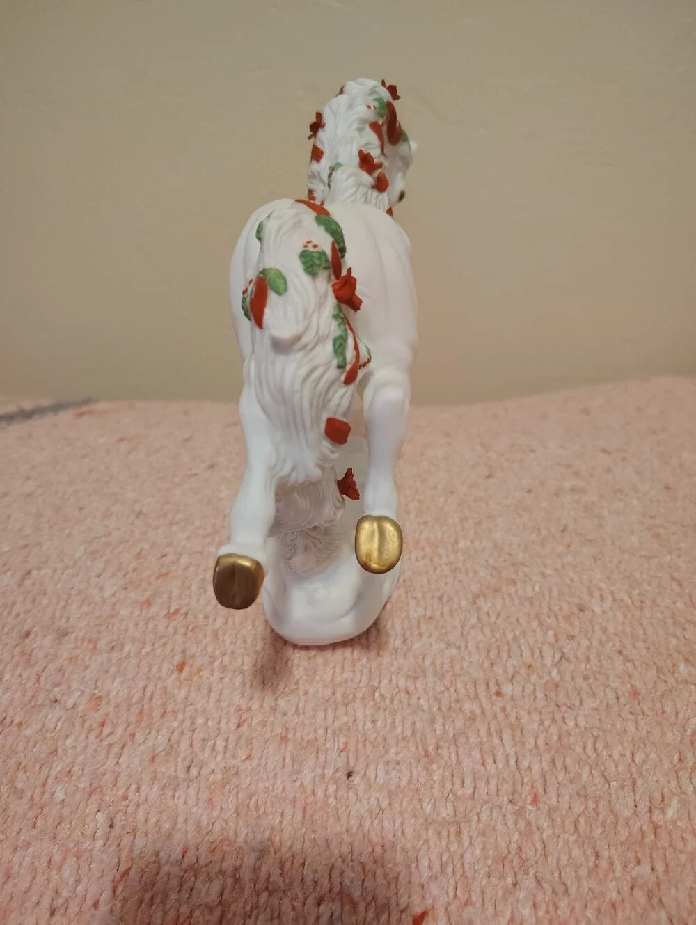 VTG Princeton Gallery Porcelain Unicorn Yuletide Delight 1991 W/COA